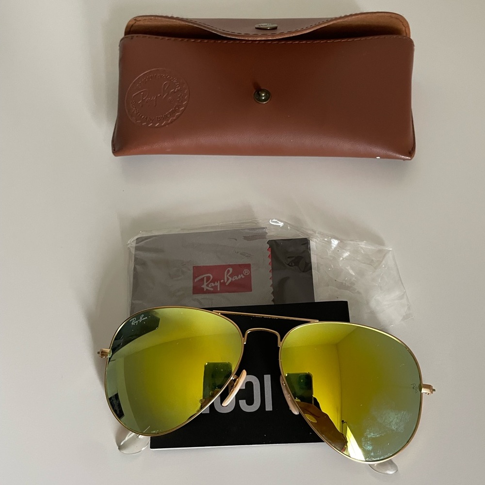 AUTHENTIC Ray-Ban Aviator Woman Sunglasses EyeWear BRAND NEW ORIGINAL PACKAGING